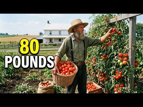 What the Amish Do to Tomato Plants That Produces 80 Pounds Each