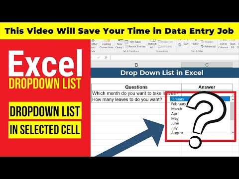 How to Insert Dropdown List in Excel | Excel Tips and Tricks हिन्दी/Urdu اردو