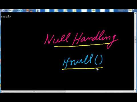 NULL Handling using ifnull() Function