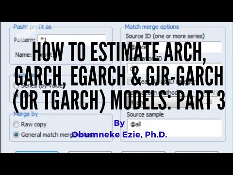 EViews: (3 of 3) How to Estimate ARCH, GARCH, EGARCH & GJR-GARCH(or TGARCH) Models