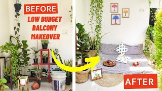 small balcony makeover in low budget | easy balcony makeover | cozy corner makeover