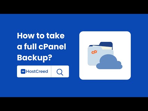 How to take a Full cPanel Backup - HostCreed Tutorial