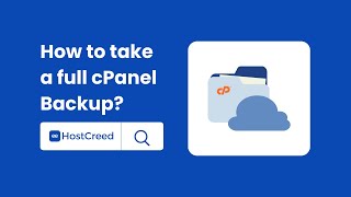 How to take a Full cPanel Backup - HostCreed Tutorial