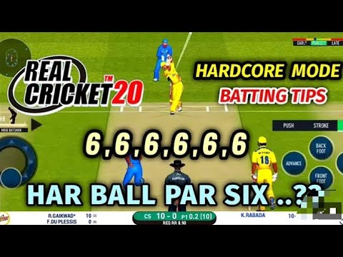 How to hit six in rc|rc 20 mein har ball par six kese mareny