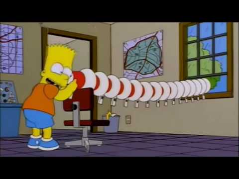 SOMEBODY TOUCH MY SPAGHET BART SIMPSON MEGAPHONE MEME