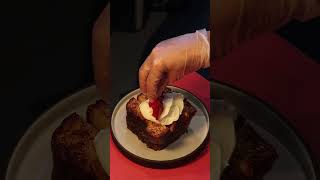 Not your average French toast. Crisped, soaked, and unforgettable. It's the kind you think about...