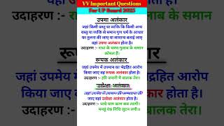 UP BOARD EXAM 🔥2025 VV IMPORTANT QUESTIONS IN HINDI GRAMMAR | CLASS 12TH HINDI IMPORTANT QUESTION 💯