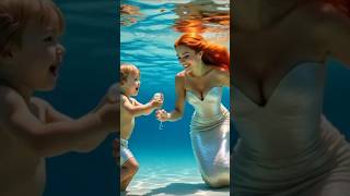 Magical Mermaid Mom & Daughter 🧜‍♀️💖🌊#MermaidLife #OceanMagic #UnderwaterDreams #MermaidFamily