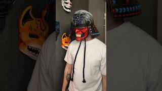 Toothy Red Half Mask & Komainu Samurai Helmet 🥷 #kabuto #samurai #custommade #maskmaker #cosplayer