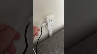 I can charge my phones and other devices without bending any cables #electricaloutlet #powerextender