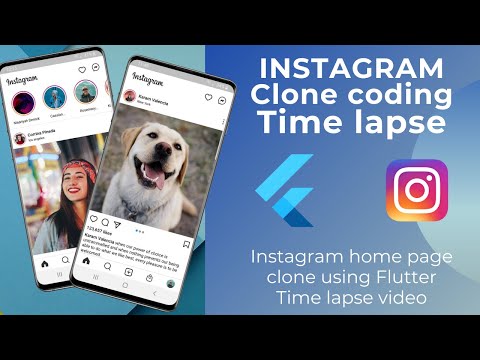 Coding Time Lapse | Instagram home page UI clone | Flutter