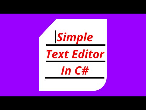 How to Make a Super Simple Text Editor in C#