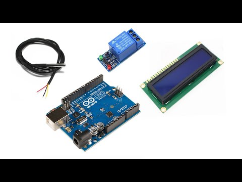 Arduino and DS18B20 Temperature Controlling Example