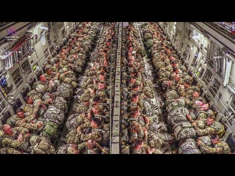 Paratroopers Static Line Jump From C 17
