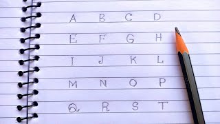 Capital letter writing on spiral notebook | ABCD  | #handwriting_guide