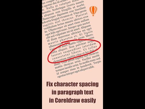 Character spacing in Paragraph in Coreldraw | CorelDraw | Shorts | GRAPHICSLANCE