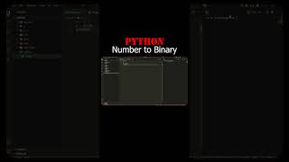 Print any Number and its Binary equivalent in Python Language | #shorts #python #program #binary