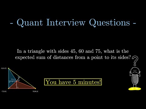 Expected sum of distances in a triangle | Quant Interview Questions