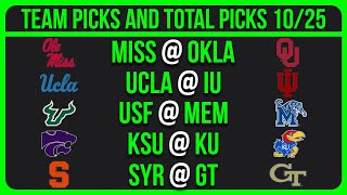 College Football Picks Today 10/25/25 NCAAF Week 9 Betting Picks and Predictions (PART 1)