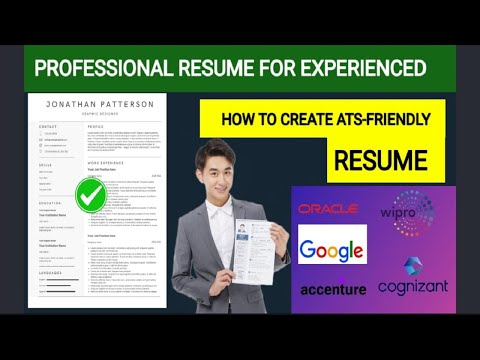 How to write an ATS Resume For Experienced People (Step by Step Tutorial) | How to Write a Resume