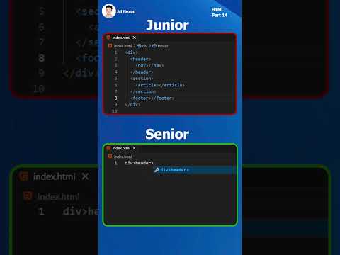Writing Semantic HTML Senior vs Junior  developer Part _14