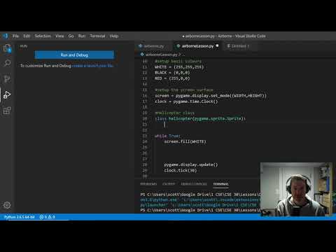 Making a Game with PyGame Sprites - Airborne Part 1