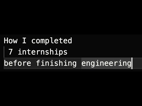 🧑‍💻 7 internships during engineering? 🧑‍💻 | Software Engineering Internship