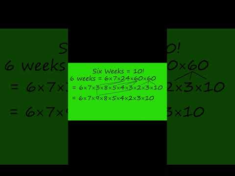6 Weeks is Exactly 10! Seconds? #shorts #mathfacts #mathgames #maths