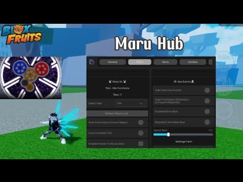 [ Script Paid ] Hack Blox Fruit | Trial V4 ( Maru Hub ) - Showcase
