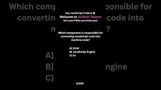 JavaScript Brain Teaser #4 #jsquiz #javascriptshorts #jsdevhub #javascriptengine