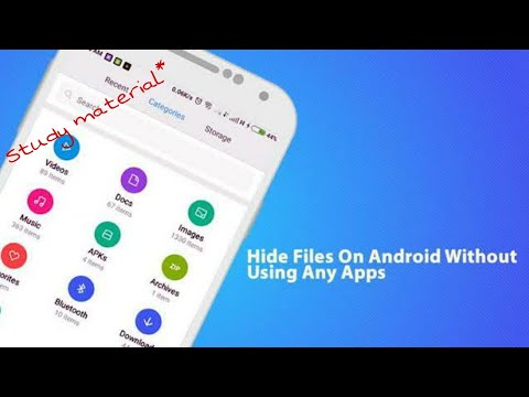 How to Hide Files in Android Phone without any third Party App| hide media from gallery |