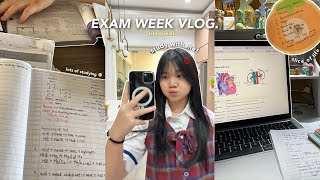 EXAM WEEK 📝: study with me, slice of life, student life, lots of studying | VLOG.