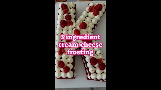Non-runny, pipeable, and quick cream cheese frosting