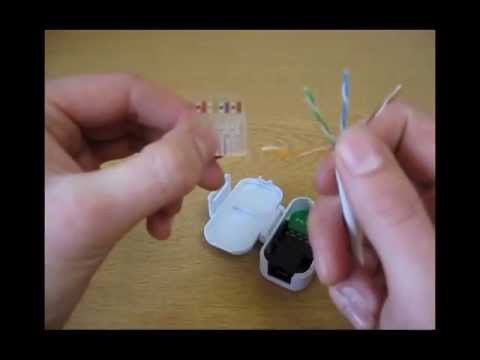How to Connect an RJ45 Socket to Cat5e/Cat6 Cable - Using GF innovations RJ45 Extension Socket