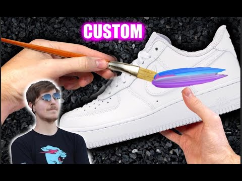 CUSTOM Air Force 1's for Mr. Beast!!