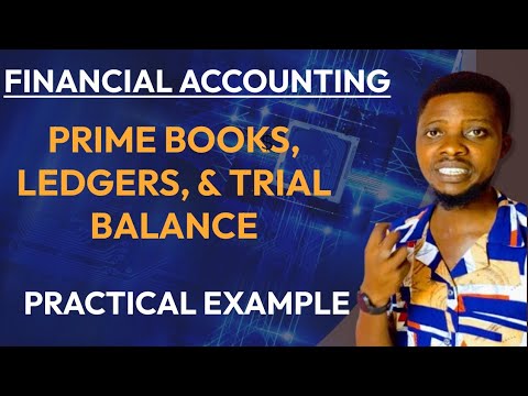 FINANCIAL ACCOUNTING. PART 1. Practical example involving Prime Books, Ledgers, & Trial Balance.
