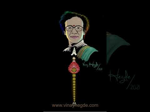Virtual reality painting of Shatavadhani Dr R Ganesh by Vinay Hegde in tilt brush Cosmic Splash