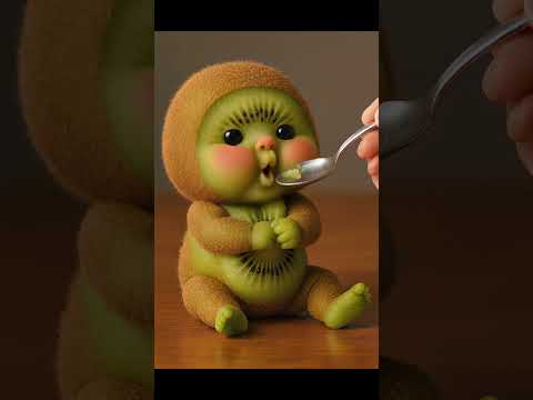 "😂🍏 Cutest Kiwi Baby Ever! #KiwiBaby #Shorts #FunnyReels"