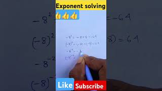 Exponential math solution😎👍#exponent #trendingshorts #shortcutmath #viralmath @Beautyofnature4710