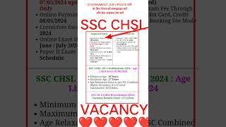 SSC CHSL Recruitment 2024 | SSC CHSL Notification 2024 | Age, Syllabus & Qualification Details