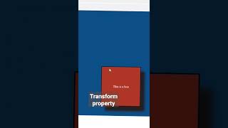 Transform propertyin CSS #website #webdeveloper #shortsyoutube #transform#css#html