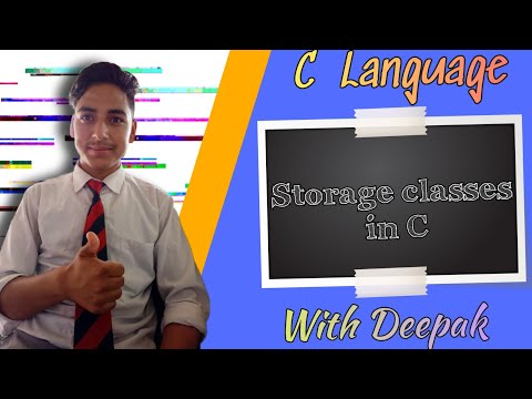 STORAGE CLASSES IN C..