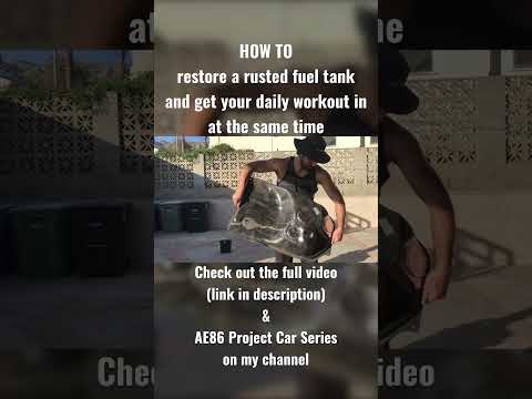How to restore a rusted fuel tank and get your daily workout in at the same time #ae86 #rust #jdm