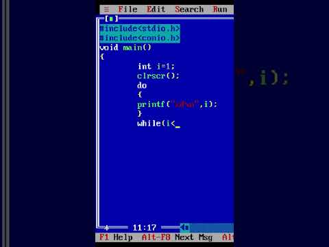 How to print 1 to 10 using do while loop in C language #shortsfeed #shortvideo #shorts