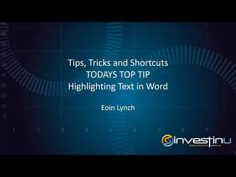 Tips, Tricks and Shortcuts - Highlighting text in Word