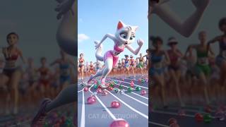 Kitten Save The Mom Cat by winning Running Race 🏃😎#cats #kitten #shorts