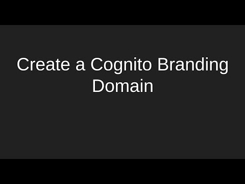 Create a Cognito Branding Domain