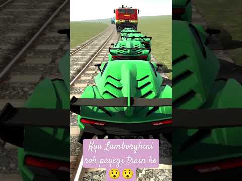 Kya lambargini rok payegi train ki # Indian bike driving 3d # YouTube # $ # trending # viral
