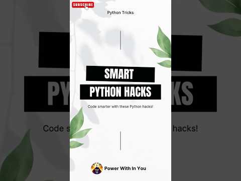 Smart Python Hacks: Code Smarter & Faster | Python, Python hacks, Python tips