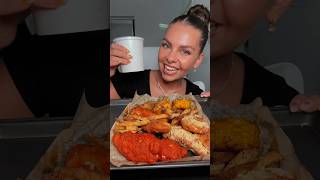 REVIEWING THE BEST WINGSTOP FLAVORS 🍗❤️‍🔥 #wingstop #crunchymukbang #foodie #asmrfood #eating